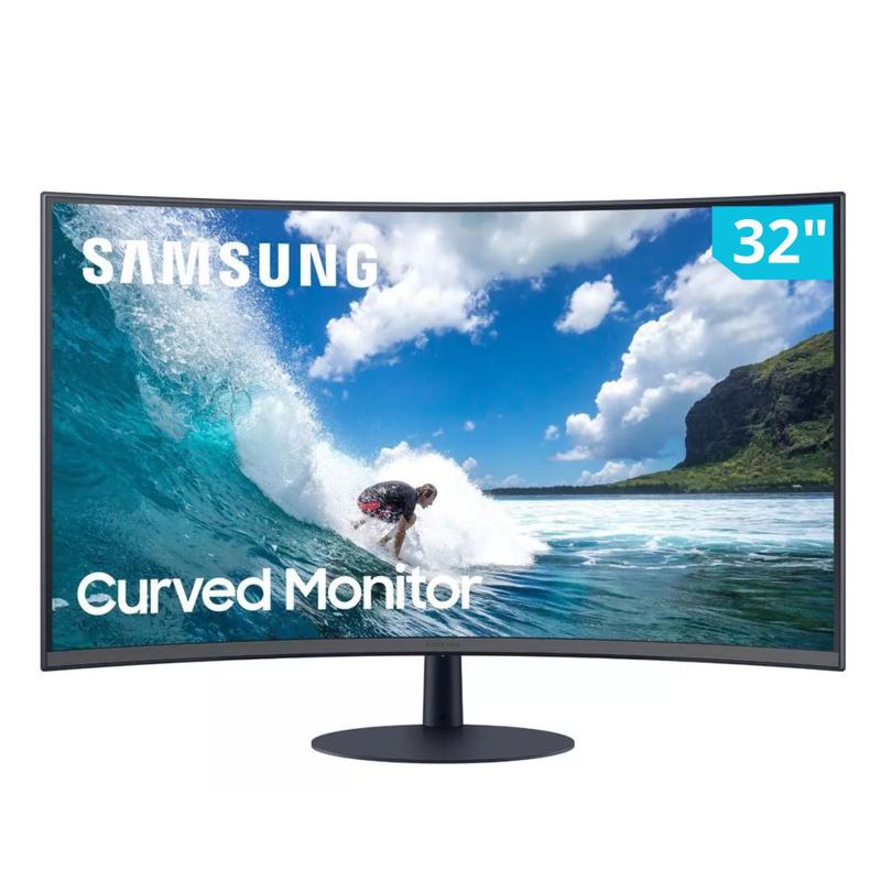 Imagem do produto Monitor Gamer Samsung Curvo 32" Full HD Led 75hz 4ms HDMI, Display Port, VGA LC32T550FDLXZD em Magazine Luiza